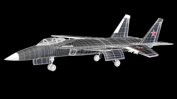 3d model of sukhoi 47 berkut airplane - Sukhoi 47 Berkut... by TotexArtz